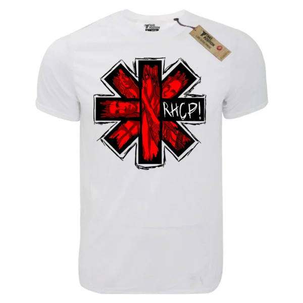 Φωτογραφία προϊόντος: T-shirt unisex Takeposition T-cool λευκό Red Hot Chili peppers, Logo, 900-7640