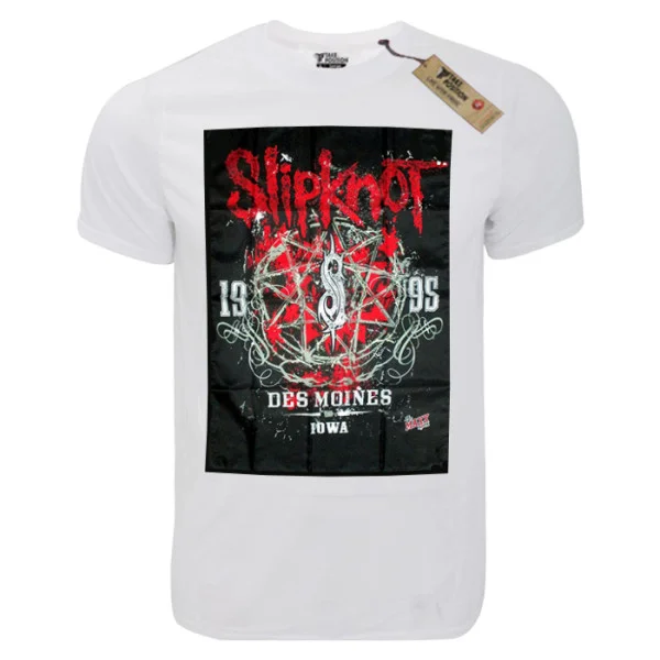 Φωτογραφία προϊόντος: T-shirt unisex Takeposition T-cool λευκό Slipknot des moines, 900-7560