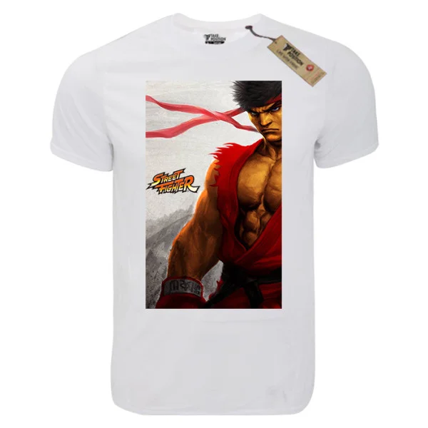 Φωτογραφία προϊόντος: T-shirt unisex Takeposition T-cool λευκό Street Fighter Ryu in red, 900-4620