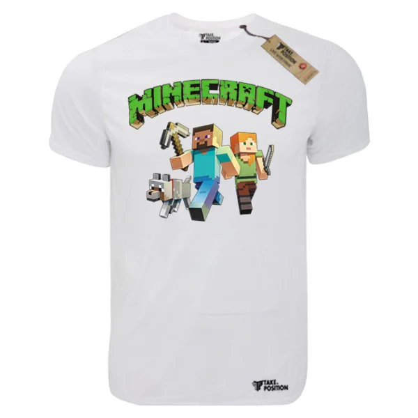 Φωτογραφία προϊόντος: TakePosition T-shirt unisex T-cool λευκό Minecraft Adventure, 900-4764