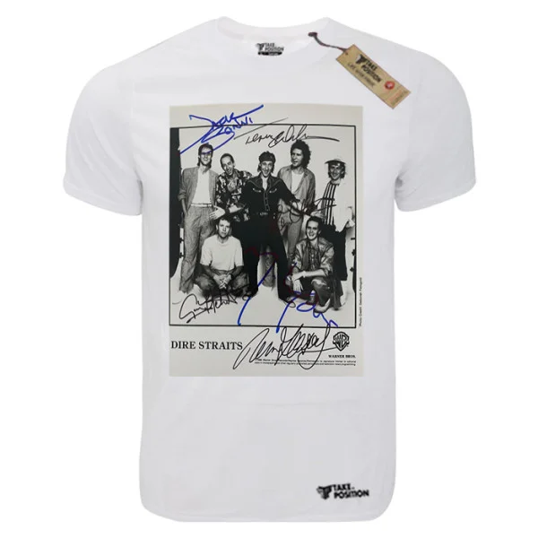 Φωτογραφία προϊόντος: TakePosition T-shirt unisex T-cool λευκό Dire Staits, Autographs, 900-7701