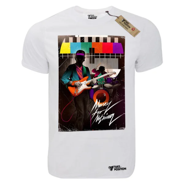 Φωτογραφία προϊόντος: TakePosition T-shirt unisex T-cool λευκό Dire Staits, Money for nothing, 900-7699