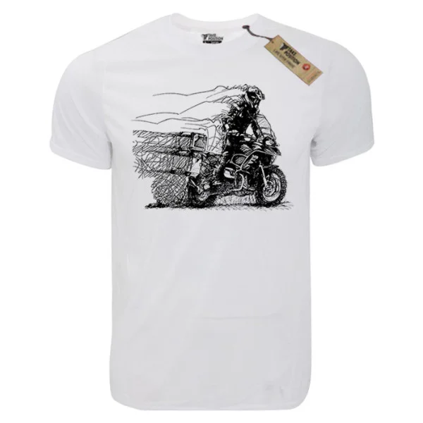 Φωτογραφία προϊόντος: TakePosition T-shirt unisex T-cool λευκό Moto adventure rider, 900-9102