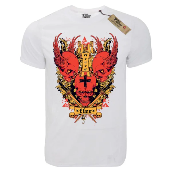 Φωτογραφία προϊόντος: T-shirt unisex Takeposition T-cool λευκό Never Flee, 900-8007