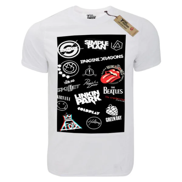 Φωτογραφία προϊόντος: T-shirt unisex Takeposition T-cool λευκό Music groups Col.1, 900-7502