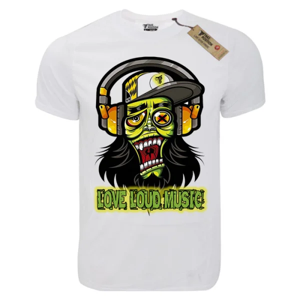 Φωτογραφία προϊόντος: T-shirt unisex Takeposition T-cool λευκό Love Loud Music, 900-1514