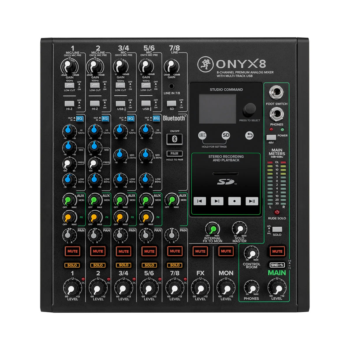 Φωτογραφία προϊόντος: Mackie ONYX8 - Αναλογική κονσόλα ήχου 8 καναλιών με USB