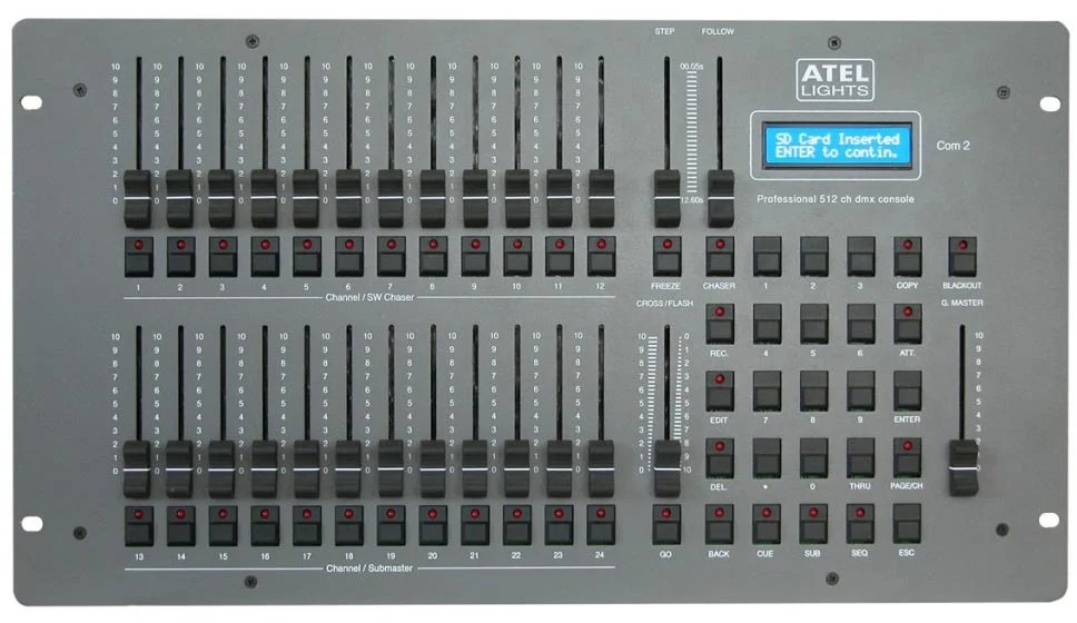 Φωτογραφία προϊόντος: Atel Lights COM-2 - Επαγγελματική κονσόλα φωτισμού 512 κανάλια DMX