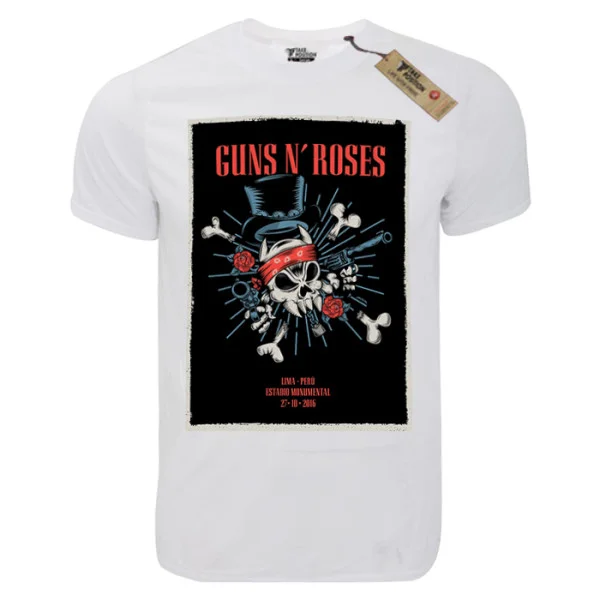 Φωτογραφία προϊόντος: T-shirt unisex Takeposition T-cool λευκό Guns and Roses Lima Peru 900-7625