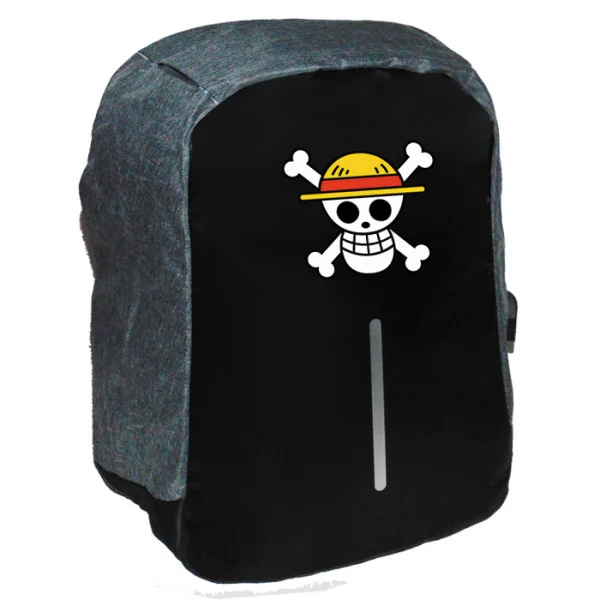 Φωτογραφία προϊόντος: Takeposition Anime One Piece Straw Hat Σχολική τσάντα Razor 1κεντρική θέση Rpet 600D 44Y x 34Μ x 10Π Μαύρο/γκρι 973-1067-07