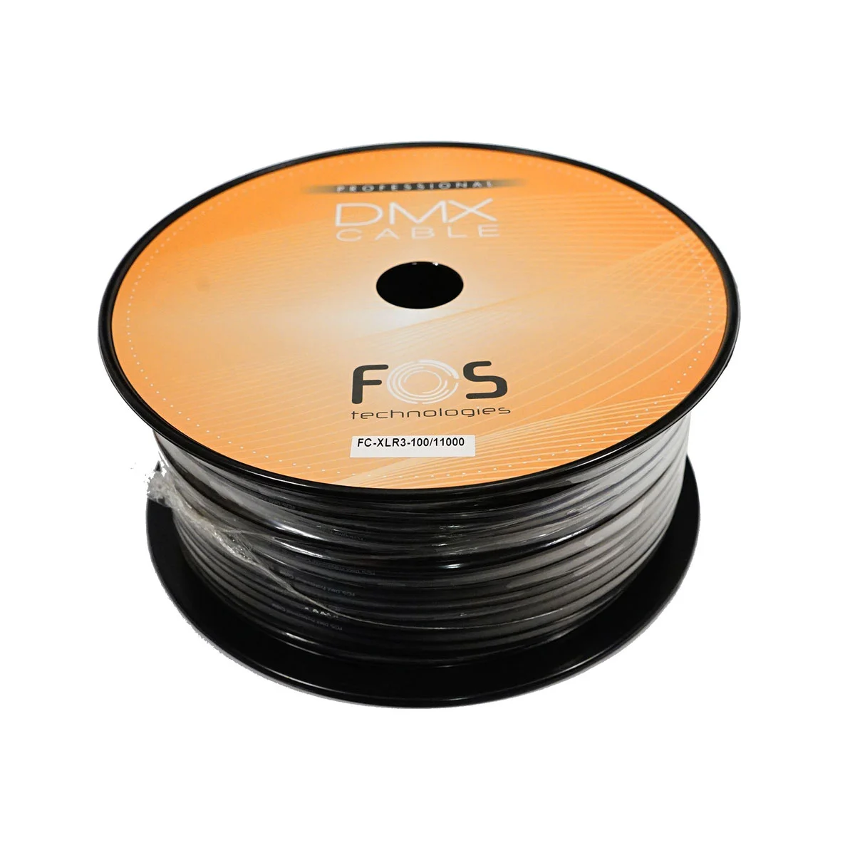 Φωτογραφία προϊόντος: Fos Technologies FC-XLR3-100 - Επαγγελματικό καλώδιο DMX 110Ω σε πλαστική συσκευασία κουλούρας 100 μέτρα