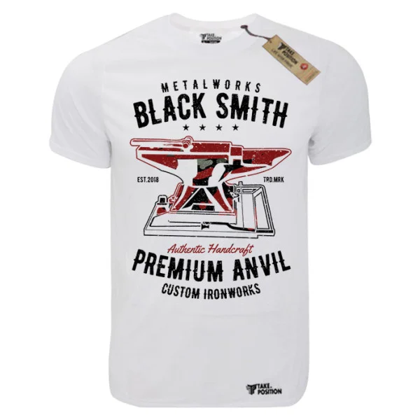 Φωτογραφία προϊόντος: T-shirt unisex Takeposition T-cool λευκό Black Smith, 900-2005