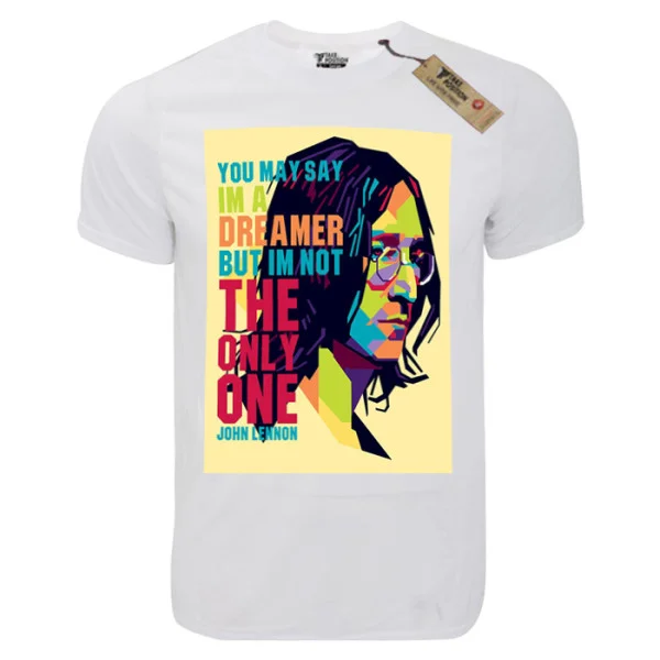Φωτογραφία προϊόντος: T-shirt unisex Takeposition T-cool λευκό John Lennon dreamer 900-7634