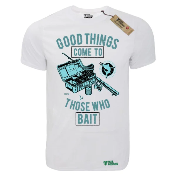 Φωτογραφία προϊόντος: T-shirt unisex Takeposition T-cool λευκό Good things in Fishing, 900-2021