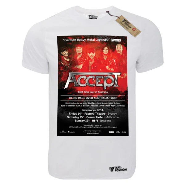 Φωτογραφία προϊόντος: T-shirt unisex Takeposition T-cool λευκό Accept tour, 900-7680