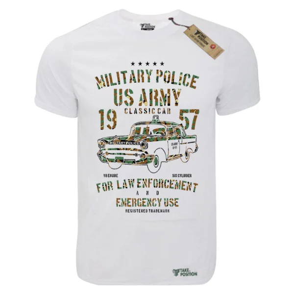 Φωτογραφία προϊόντος: T-shirt unisex Takeposition T-cool λευκό Military police, 900-3501