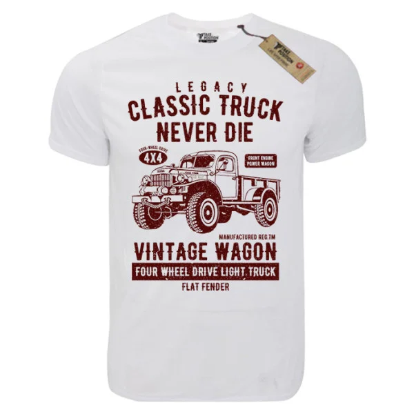 Φωτογραφία προϊόντος: T-shirt unisex Takeposition T-cool λευκό Classic Truck, 900-9031