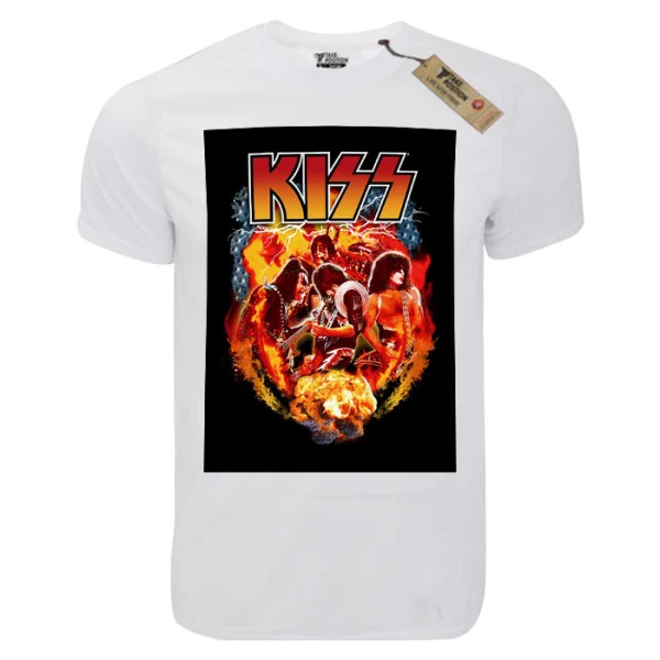 Φωτογραφία προϊόντος: T-shirt unisex Takeposition T-cool λευκό Kiss Concert, 900-7607
