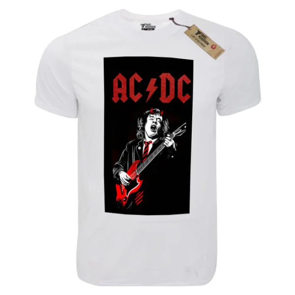Φωτογραφία προϊόντος: T-shirt unisex Takeposition T-cool λευκό Acdc Rock Forever, 900-7514