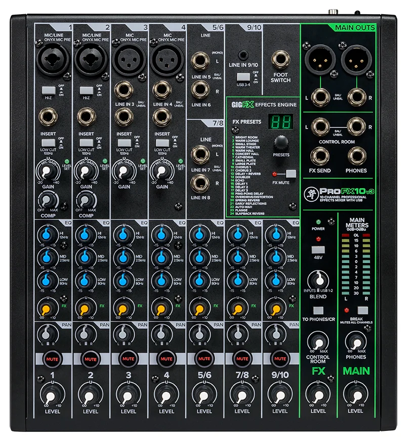 Φωτογραφία προϊόντος: Mackie ProFX10v3 - Επαγγελματική κονσόλα 10 καναλιών με USB