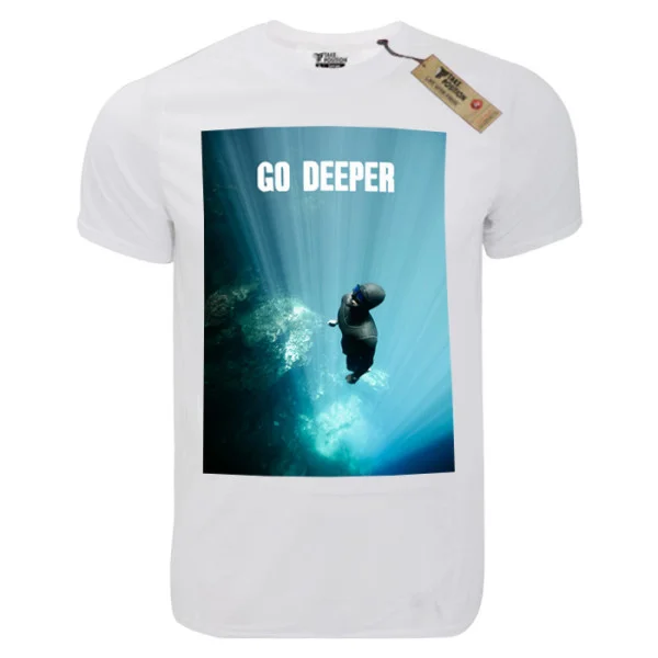 Φωτογραφία προϊόντος: T-shirt unisex Takeposition T-cool λευκό Go Deeper, 900-5506S