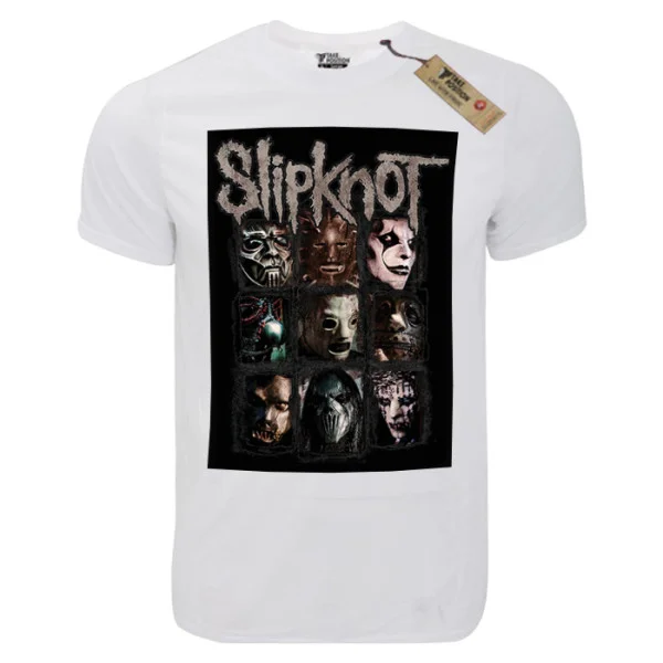 Φωτογραφία προϊόντος: T-shirt unisex Takeposition T-cool λευκό Slipknot group, 900-7558