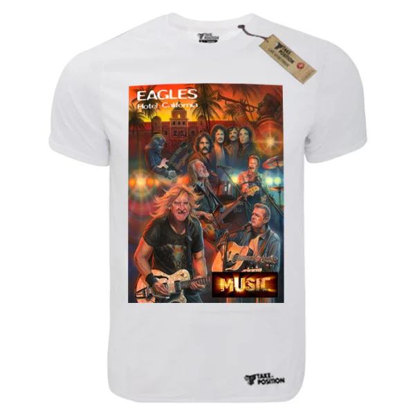 Φωτογραφία προϊόντος: TakePosition T-shirt unisex T-cool λευκό Eagles Hotel California, 900-7708
