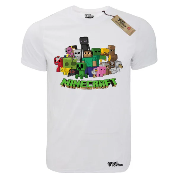Φωτογραφία προϊόντος: TakePosition T-shirt unisex T-cool λευκό Minecraft Gaming Heroes, 900-4770