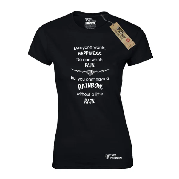 Φωτογραφία προϊόντος: T-SHIRT ΓΥΝΑΙΚΕΙΟ TAKEPOSITION, HAPINESS, ΜΑΥΡΟ, 504-5017