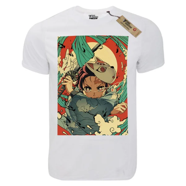 Φωτογραφία προϊόντος: TakePosition T-shirt unisex T-cool λευκό Demon Slayer in acrtion, 900-1040