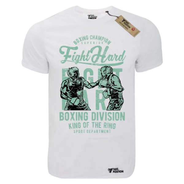 Φωτογραφία προϊόντος: T-shirt unisex Takeposition T-cool λευκό Fight Hard, 900-5549