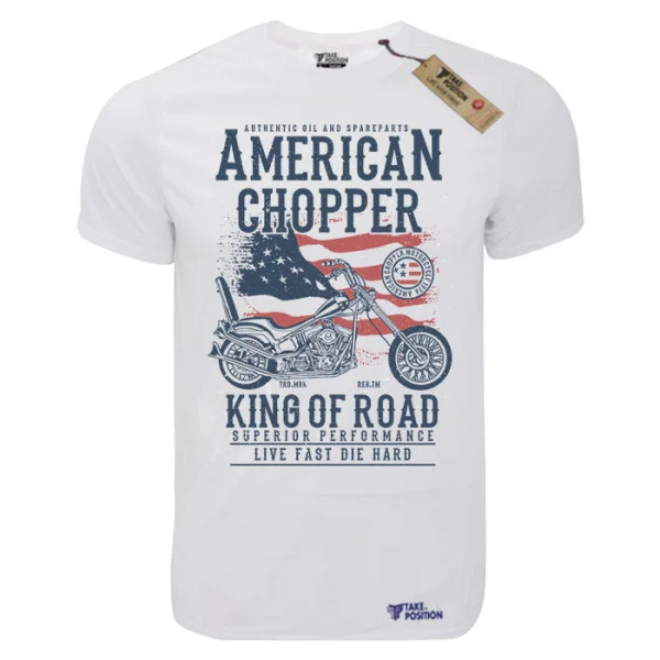 Φωτογραφία προϊόντος: T-shirt unisex Takeposition T-cool λευκό American Chopper, 900-9022