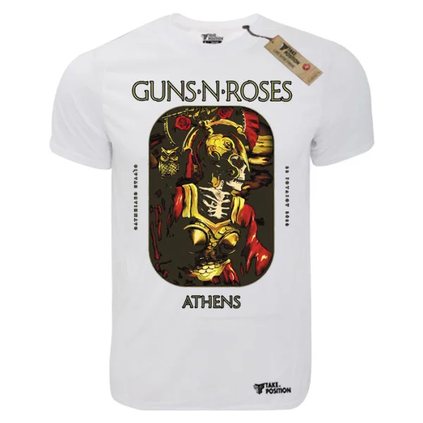 Φωτογραφία προϊόντος: TakePosition T-shirt unisex T-cool λευκό Gun 'n Roses Athens, 900-7717