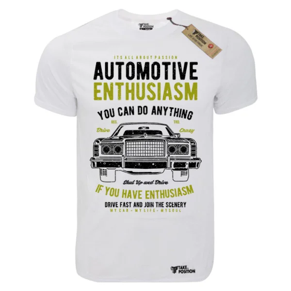 Φωτογραφία προϊόντος: T-shirt unisex Takeposition T-cool λευκό Automotive Enthusiasm, 900-9026