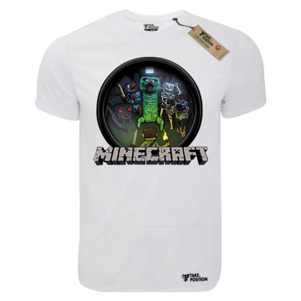 Φωτογραφία προϊόντος: TakePosition T-shirt unisex T-cool λευκό Minecraft Minecraft fighting munsters, 900-4766