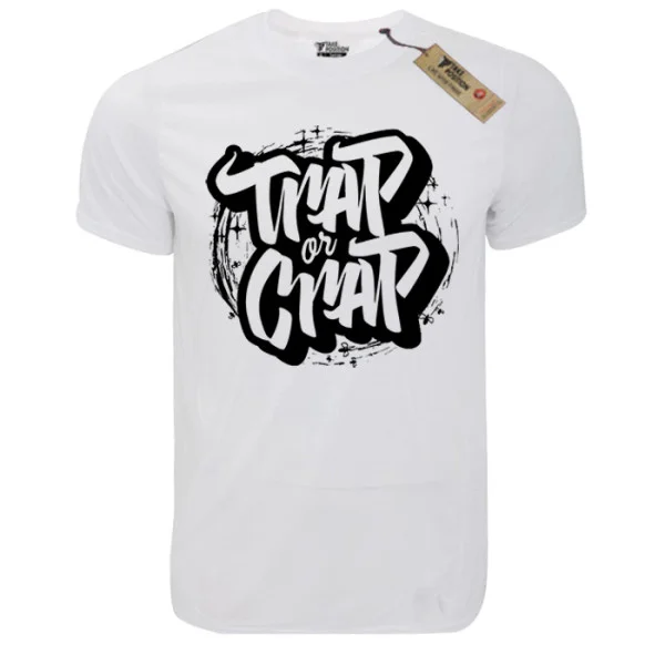 Φωτογραφία προϊόντος: TakePosition T-shirt unisex T-cool λευκό Trap or Crap, 900-7739