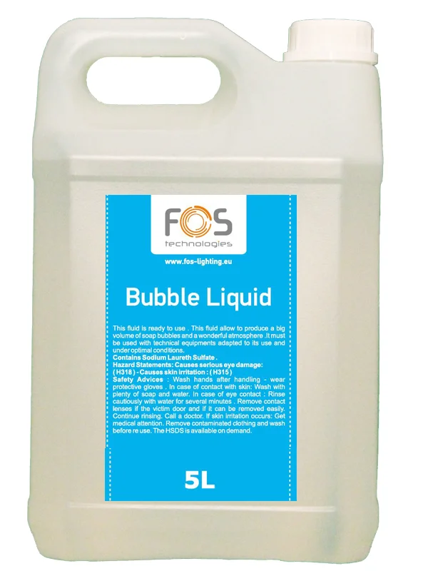 Φωτογραφία προϊόντος: Fos Technologies BUBBLE LIQUID 5L - Έτοιμο υγρό για μηχανές φυσαλίδων 5 λίτρα