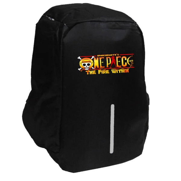 Φωτογραφία προϊόντος: Takeposition Anime One Piece the fire whithin Σχολική τσάντα Razor 1κεντρική θέση Rpet 600D 44Y x 34Μ x 10Π, Μαύρο, 973-1059-02