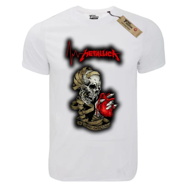 Φωτογραφία προϊόντος: T-shirt unisex Takeposition T-cool λευκό Metallica Hart Exlposive, 900-7532