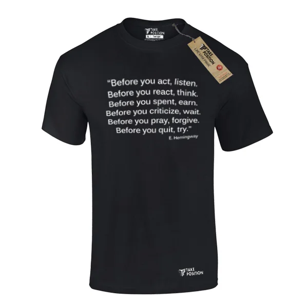 Φωτογραφία προϊόντος: T-SHIRT ΑΝΔΡΙΚΟ ΒΑΜΒΑΚΕΡΟ 150GR, TAKEPOSITION, TRY, ΜΑΥΡΟ, 307-5018
