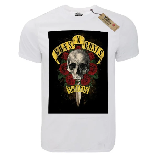 Φωτογραφία προϊόντος: T-shirt unisex Takeposition T-cool λευκό Guns and Roses Nightrain 900-7627