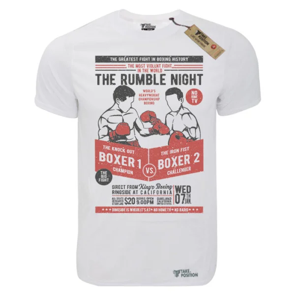 Φωτογραφία προϊόντος: T-shirt unisex Takeposition T-cool λευκό Classic Boxing, 900-5545
