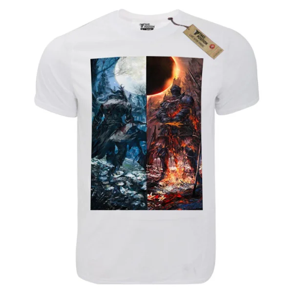 Φωτογραφία προϊόντος: T-shirt unisex Takeposition T-cool λευκό Bloodburne Dark souls, 900-4540