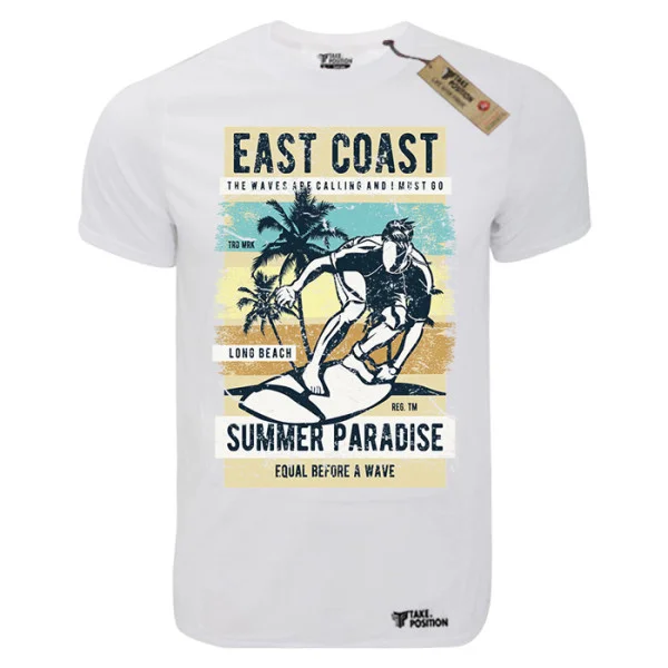 Φωτογραφία προϊόντος: T-shirt unisex Takeposition T-cool λευκό East coast, 900-2012