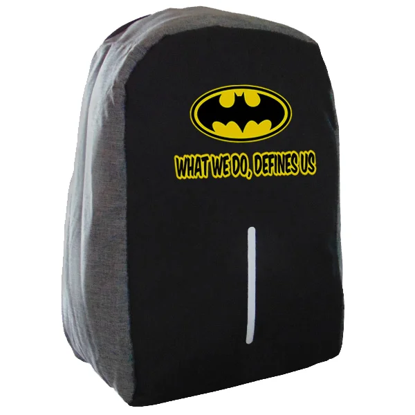 Φωτογραφία προϊόντος: Takeposition Batman wisdom Σχολική τσάντα Razor 1κεντρική θέση Rpet 600D 44Y x 34Μ x 10Π Μαύρο/γκρι 973-8501