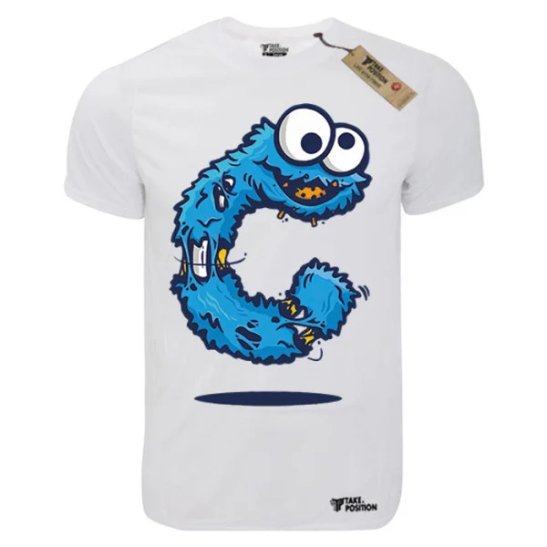Φωτογραφία προϊόντος: T-shirt unisex T-cool Takeposition λευκό Cookie Monster, 900-1374
