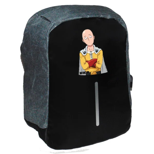 Φωτογραφία προϊόντος: Takeposition Anime One Punch Man Σχολική τσάντα Razor 1κεντρική θέση Rpet 600D 44Y x 34Μ x 10Π Μαύρο/γκρι 973-1336-07