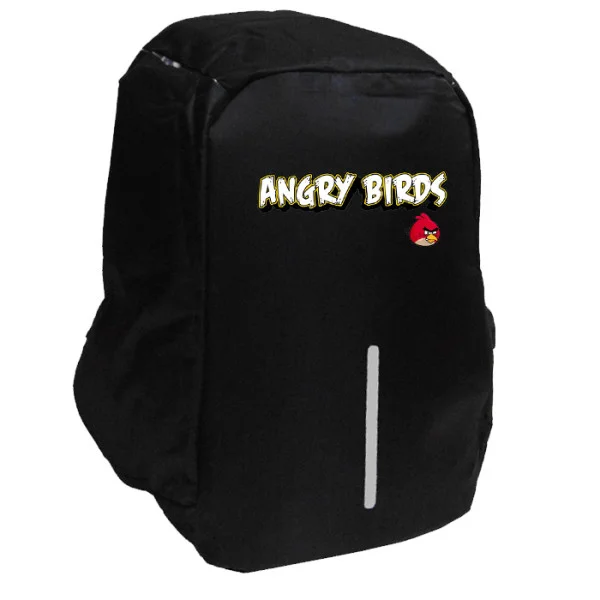 Φωτογραφία προϊόντος: Takeposition Angry Birds Logo Σχολική τσάντα Razor 1κεντρική θέση Rpet 600D 44Y x 34Μ x 10Π, Μαύρο, 973-4714-02