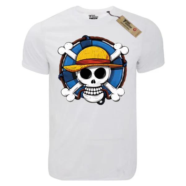 Φωτογραφία προϊόντος: T-shirt unisex T-cool Takeposition λευκό One Piece Straw Hat 3d, 900-1361