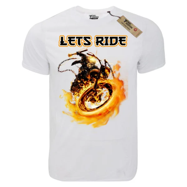 Φωτογραφία προϊόντος: TakePosition T-shirt unisex T-cool λευκό Lets ride, 900-9021